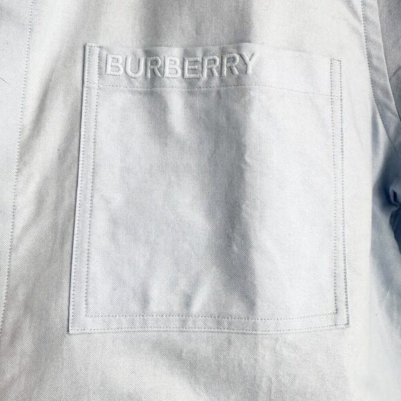 Burberry Light Blue Icon Stripe Poplin Shirt Men's Large - Picture 9 of 9